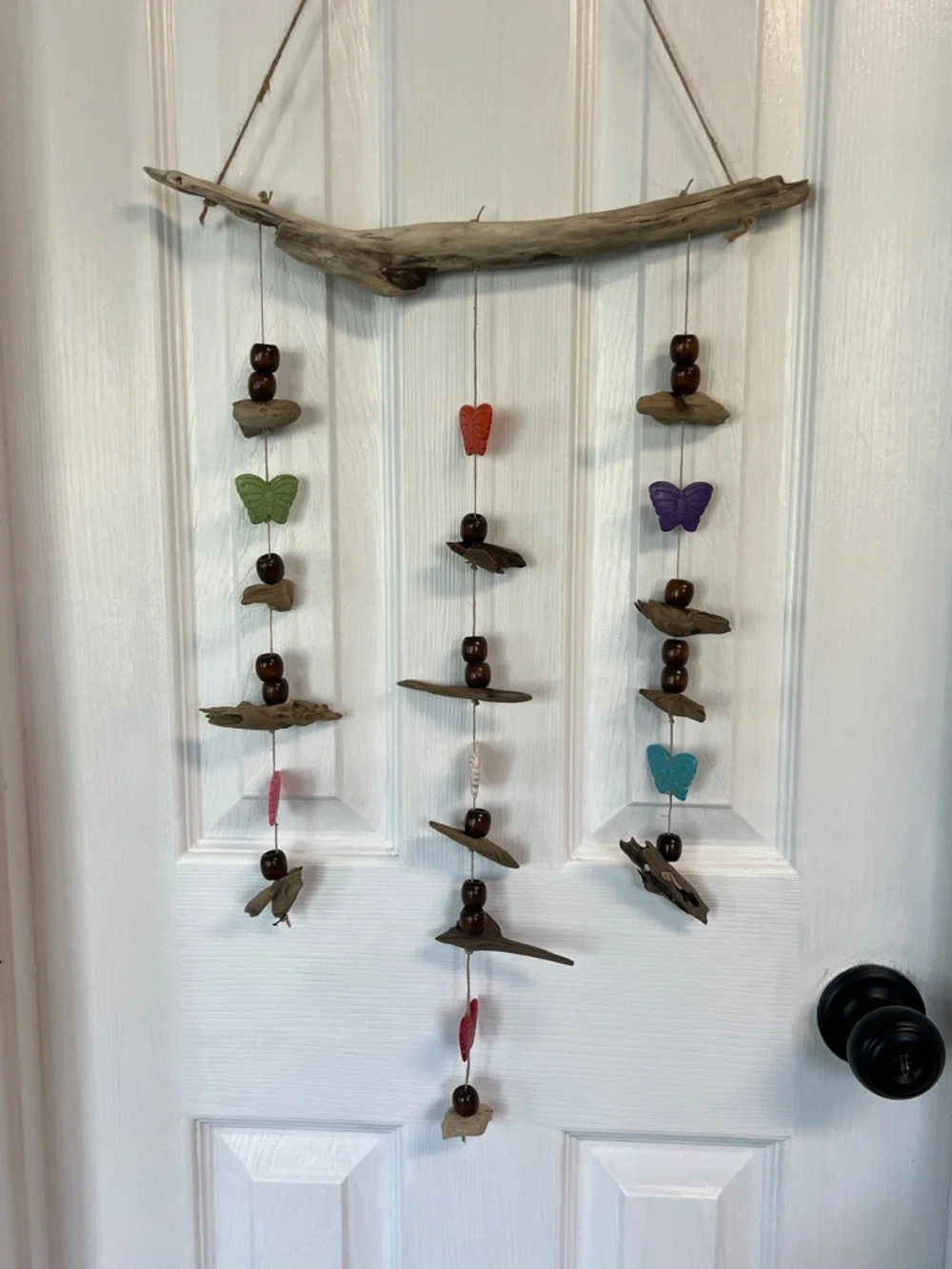 Handmade Driftwood Butterfly Wind Chime - Multicolor - Picture 11 of 11